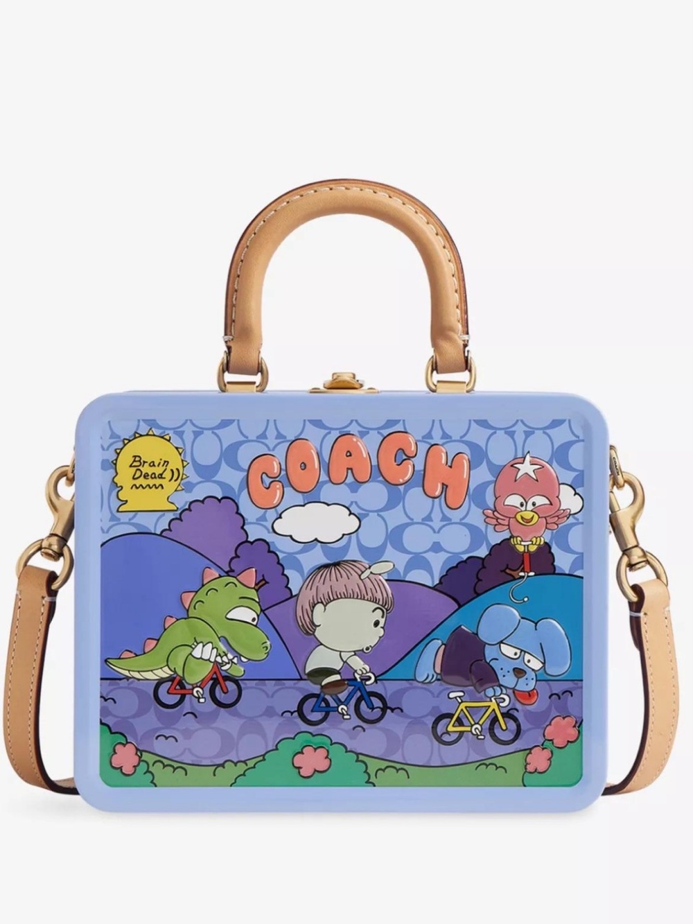 Coach Lilac Cartoon Graphic Mini Top-Handle Bag